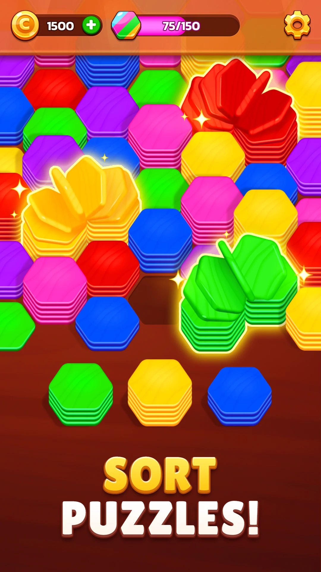 Hexa Stack: Color Sort Puzzle screenshot